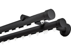 Σιδηρόδρομος Toledo Φ25mm Μαύρος Διπλός 160cm MRShome