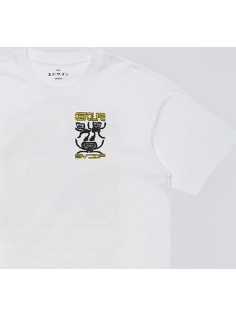Edwin Get A Life T-Shirt Ανδρική Μπλούζα Cotton Oversized Fit - White I036615.02.67