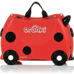 Trunki Harley Ladybird Παιδική Βαλίτσα Καμπίνας 31x46x20.5cm με 4 Ρόδες Κόκκινη