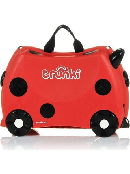 Trunki Harley Ladybird Παιδική Βαλίτσα Καμπίνας 31x46x20.5cm με 4 Ρόδες Κόκκινη