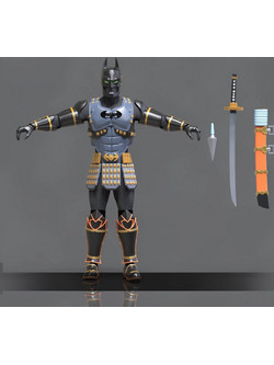 Φιγούρα Cosplay Batman Ninja Wearable 3D εκτυπωμένη