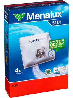 Menalux 3101 Σακούλες Σκούπας 4τμχ Συμβατές με Σκούπα Miele