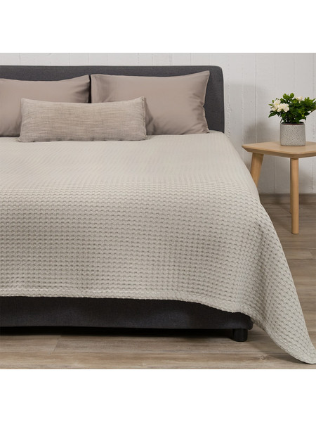 Κουβέρτα Πικέ Μονή (170x240) Naf-Naf Waffle Silver Grey