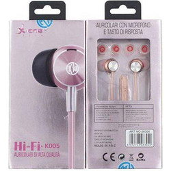 X-ONE K005 Handsfree In-Ear 3.5mm Rose Gold