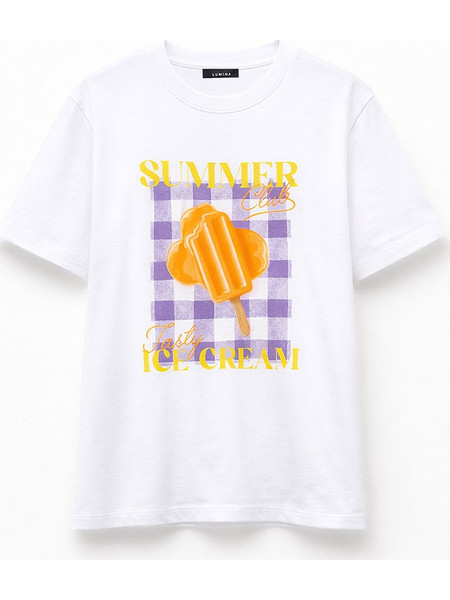 T-shirt Summer Club Lumina Πορτοκαλί