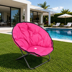 Πτυσσόμενη Πολυθρόνα Luxury Garden Lounge Seat Ροζ 87x80x62cm General Trade 697003 - GeneralTrade