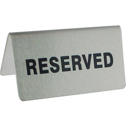 Ταμπελάκι μεταλλικό reserved 0.22.223