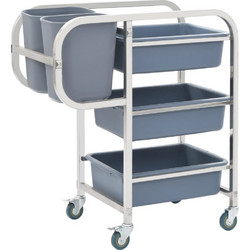 vidaXL Καρότσι Κουζίνας 82x43,5x93cm με Πλαστικά Δοχεία 1 τεμ
