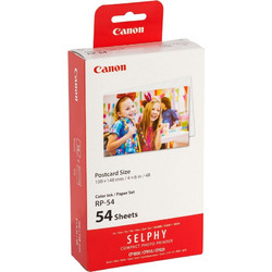 Canon RP-54 10x15 cm Photo Paper and Ink Ribbon (54 Sheets)