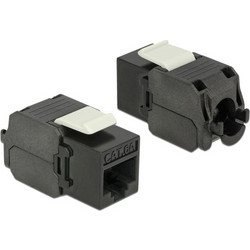 POWERTECH keystone module RJ45 female CAB-N450, Cat.6Α UTP 180 μαύρο