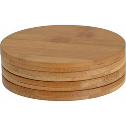 Σουβέρ Bamboo Σετ 4 τεμ. 11 εκ. Στρογγυλό Ζaros Kz271