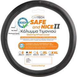 ΚΑΛΥΜMA ΤΙΜΟΝΙΟΥ ΜΑΥΡΟ-ΓΚΡΙ MD 38CM SAFE & NICE II W/REACH 19051