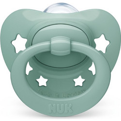Nuk Signature Ανατομική Ορθοδοντική Πιπίλα Σιλικόνης 0-6m Stars Green