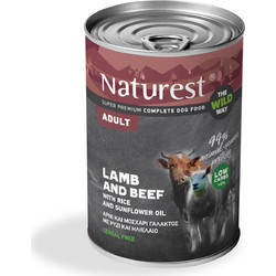 Pet Interest Naturest Adult Beef & Lamb with Rice & Sunflower Oil 400gr