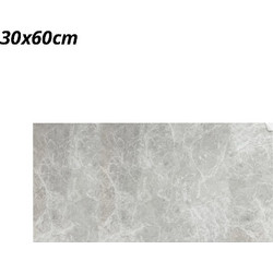 Αυτοκόλλητο Πάνελ Τοίχου 30x60cm με Όψη Μαρμάρου WMB-015 Γκρι 1τμχ