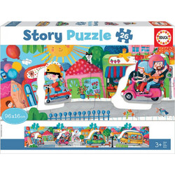 Παιδικό Puzzle Educa Story Puzzle Vehicles In The City 26 Κομμάτια