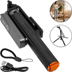 Selfie Stick και Τρίποδο με Αποσπώμενο Τηλεχειριστήριο Bluetooth, Περιστροφή 360 και Μήκος έως 177cm Μαύρο T05 TK