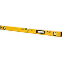 DELI αλφάδι DL290800 με 3 μάτια & χάρακα, μαγνητικό, 80cm