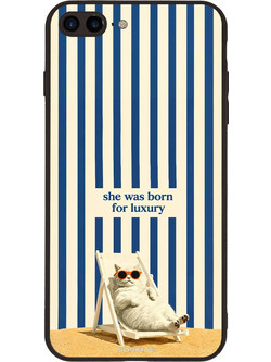 Sonique Stripe Stories Series Θήκη με Σχέδιο «Born for Luxury» (iPhone 8 Plus / 7 Plus)