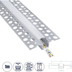 GYPSO ALP-PLASTERIN Χωνευτό Προφίλ Αλουμινίου για LED IP20