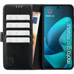 Rosso Element Wallet Θήκη Μαύρη (Motorola Moto G67 Power / G57 Power)