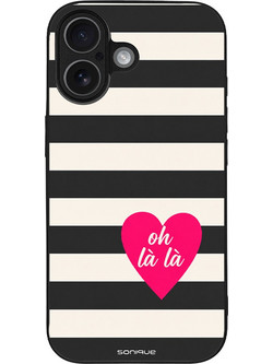 Sonique Stripe Stories Series Θήκη Oh La La Black (iPhone 17)