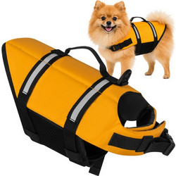 Σωσίβιο Σκύλου Purlov Small 4-7 kg Κίτρινο για Ασφάλεια στο Νερό