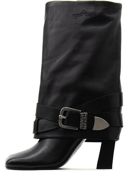 ANYA 01 COMBO A LEATHER HIGH HEEL BOOTS WOMEN ASH