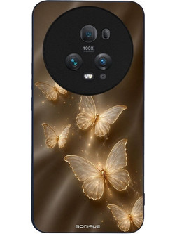 Sonique Diva Series Θήκη (Honor Magic5 Pro 5G) Χρυσές Πεταλούδες