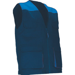 Ελαφρύ Γιλέκο Εργασίας THUNDER Valento Orion Navy Blue-Royal Blue