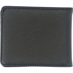 VOLCOM SINGLE STONE BI-FOLD LEATHER WALLET BLACK