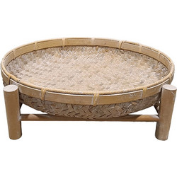 ITHAKI ΔΙΣΚΟΣ ΜΕ ΒΑΣΗ 45x45x13cm ΞΥΛΟ ΕΛΑΤΟΥ WHITE WASHED