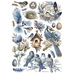 Stamperia Ριζόχαρτο Decoupage A4 (21X29,7cm) Birds