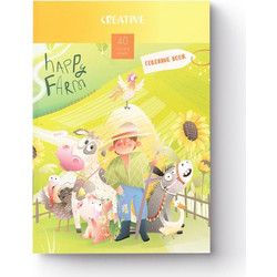 ΒΙΒΛΙΑ ΖΩΓΡΑΦΙΚΗΣ CREATIVE COLORING 40σελ. FARM