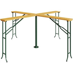 Hoppline Τραπεζάκι Μπαρ Κήπου Ξύλινο Μπεζ 239.5x103cm HOP1001193