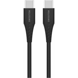 Swissten TPE Καλώδιο USB-C to USB-C 100W 2.5m Μαύρο