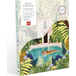 Petite Epicerie Σετ Ζωγραφικής με Αριθμούς - Tiger Relaxing in my Pool