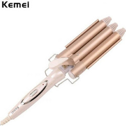 Kemei KM-1010 Ψαλίδι για Κυματιστά Μαλλιά Green