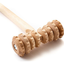 Ξύλινο Roller Μασάζ Σώματος σε Σχήμα Τ (T-Roller) για Μαδεροθεραπεία & Κατά της Κυτταρίτιδας
