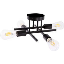 ΦΩΤΙΣΤΙΚΟ ΟΡΟΦΗΣ ΠΟΛΥΦΩΤΟ LIGHTY HM7428.11 ΜΕΤΑΛΛΟ ΣΕ ΜΑΥΡΟ 28x28x15Υεκ