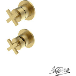 La Torre Elle Cross Brushed Gold 38316 - Μικτης εντοιχισμου 2 εξοδων