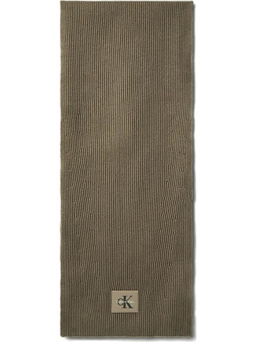 CALVIN KLEIN MONOLOGO PATCH RIB KNIT ΚΑΣΚΟΛ LV04D8097G-LI1-OLIVE NIGHT