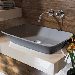Sanitec Atlas 281 Επικαθήμενος Νιπτήρας Μπάνιου 56.5x39.5x12cm Λευκός 152-281WHITE