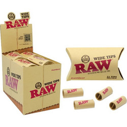 Κουτί με 20 τζιβάνες Raw WIDE Tips Prerolled προτυλιγμένη (σετ με 21 φαρδιές τζιβάνες) 716165251477