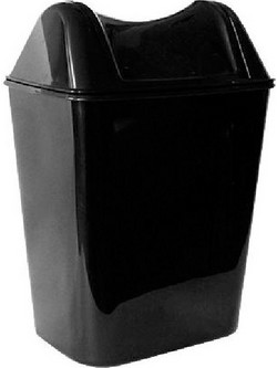Marplast Καλάθι Μαύρο 8lt Με Παλλόμενο Καπάκι