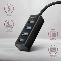 Axagon HUE-M1A USB Hub 3.0 USB-A με 4 Θύρες USB-A