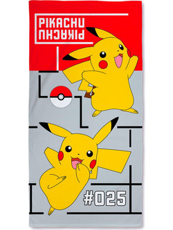Pokemon Pikachu Πετσέτα Θαλάσσης Γκρι 70x140cm 5904209601561