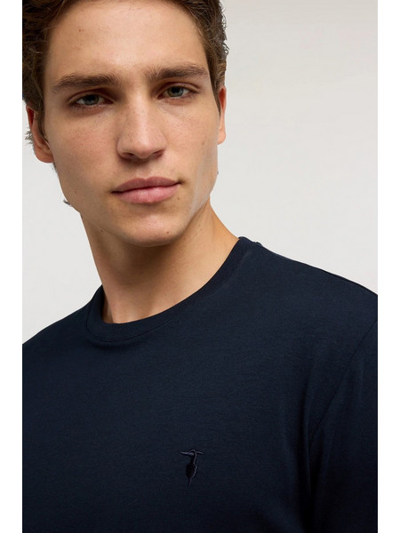 SLIM FIT LS T-SHIRT ESSENTIAL LEVRIERO | DARK BLUE
