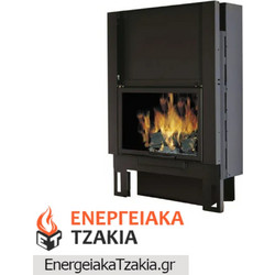 Edilkamin Tekno 1 V Ενεργειακό Τζάκι Αερόθερμο Ξύλου Ίσιο 15.4kW