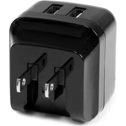 StarTech USB2PACBK Φορτιστής Χωρίς Καλώδιο με 2 Θύρες USB-A Black